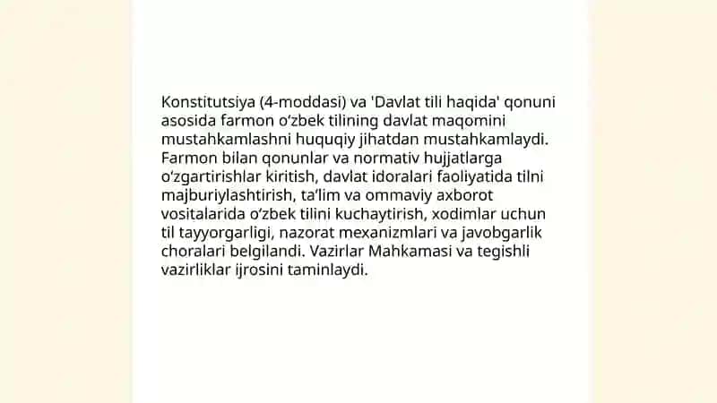 Oʻzbek tili davlat tili sifatidagi nufuzi 4