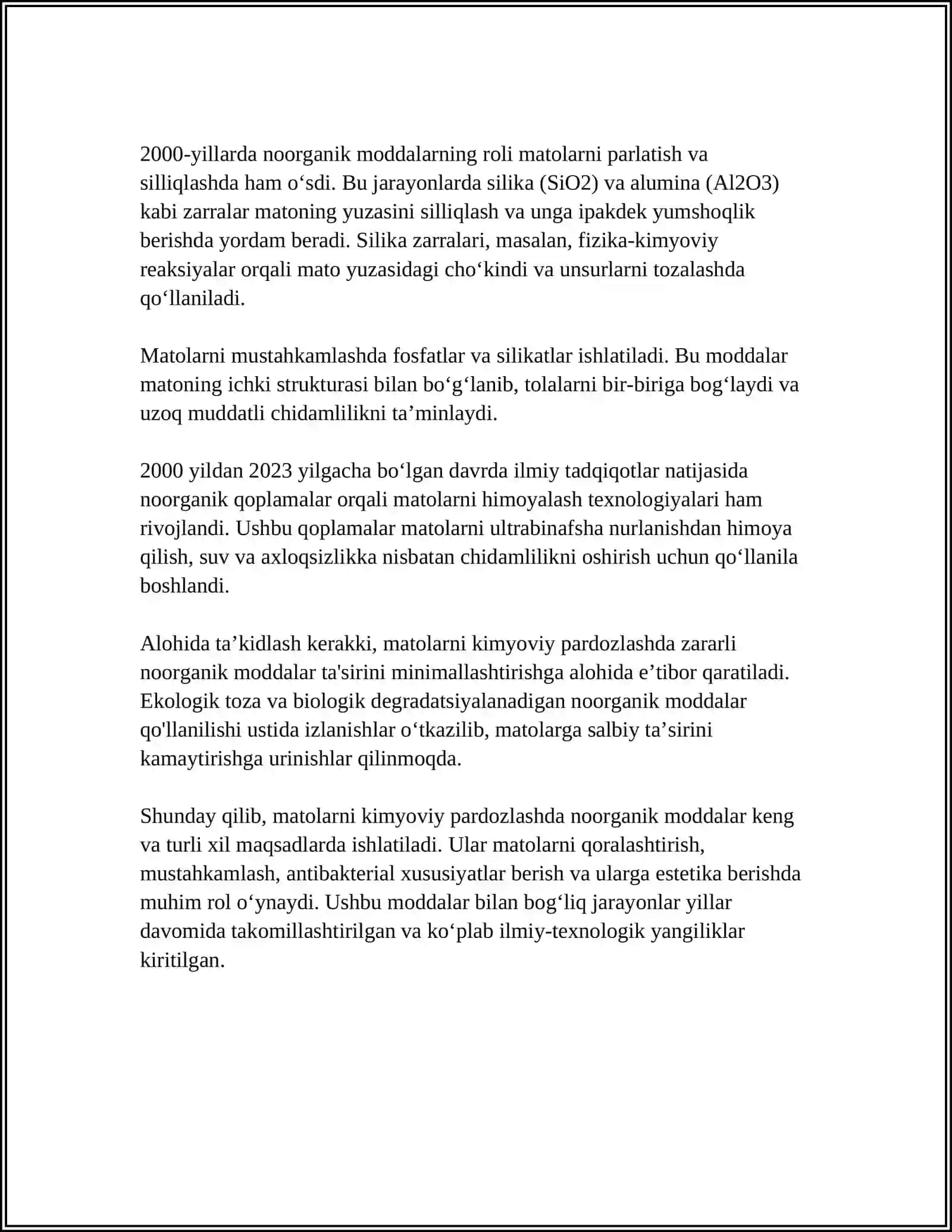 MATOLARNI KIMYOVIY PARDOZLASH 4