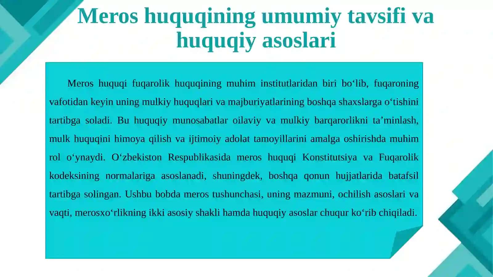Merosga bo‘lgan huquq to‘g‘risida guvohnomalar berish 4