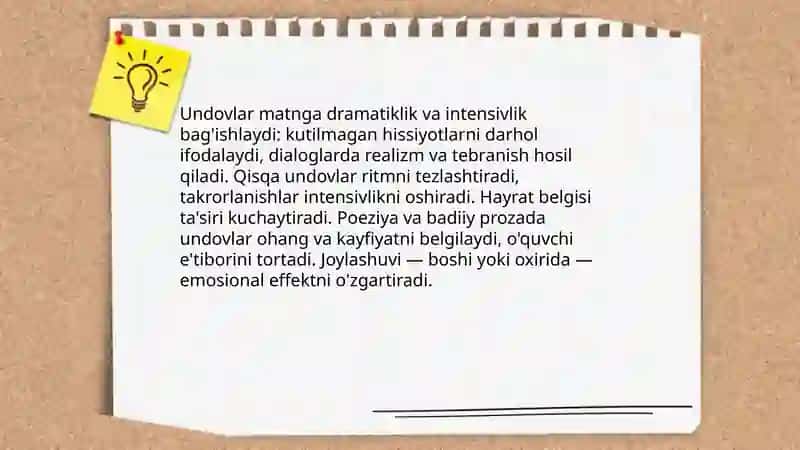 Undovlarning uslubiy imkoniyati 4