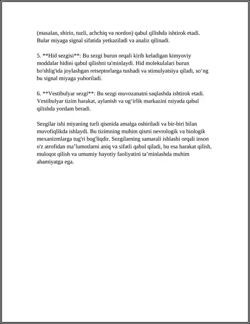 SEZGILARNING UMUMIY QONUNIYATLARI VA SEZGIRLIK 4