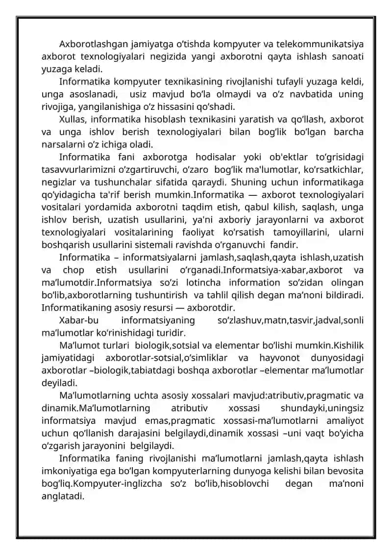 Kompyuter avlodlari haqida ma’lumot 4