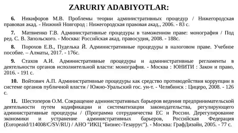 Ma'muriy Protse-duralar 4