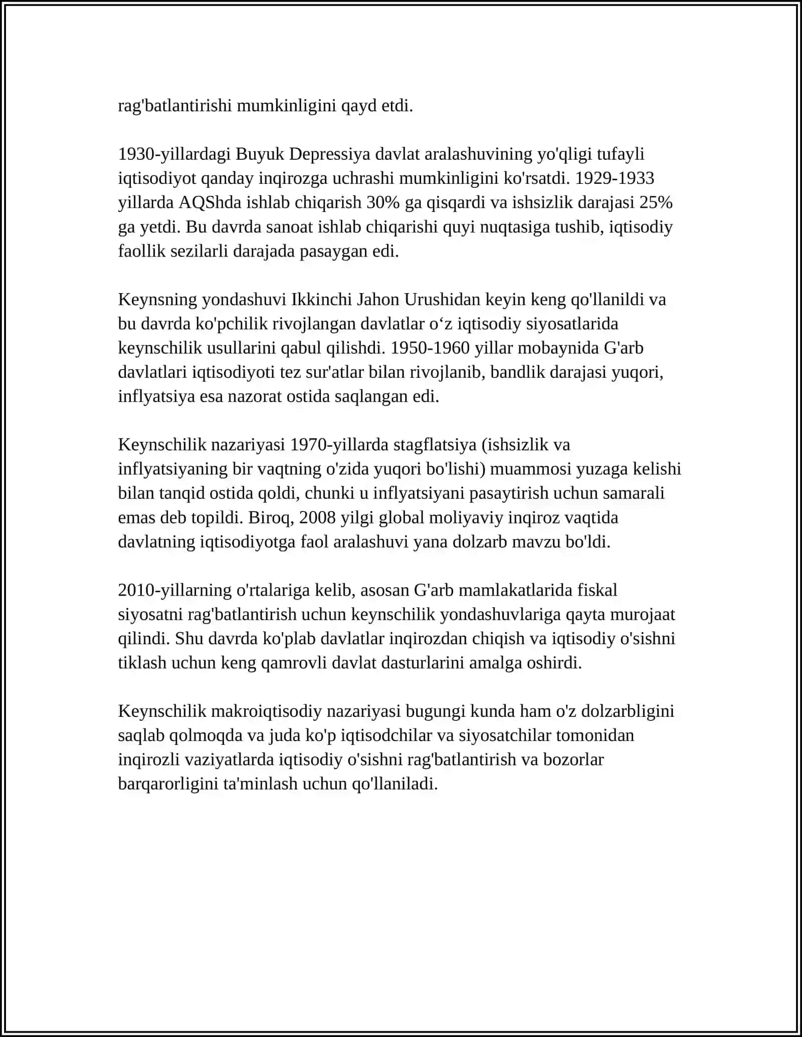 J.M.KEYNS IQTISODIY TA'LIMOTLARI 4
