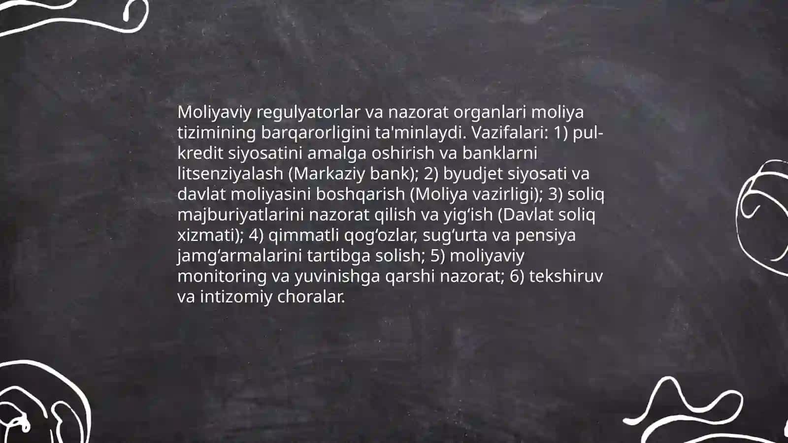 Moliya tizimining bo'g'inlari 4