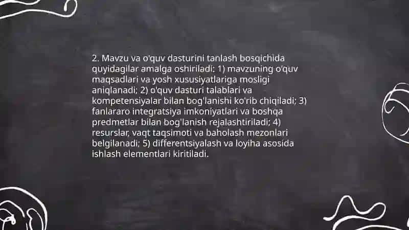 Integratsiyalashgan dars maqsadlarini aniqlash bosqichi 4