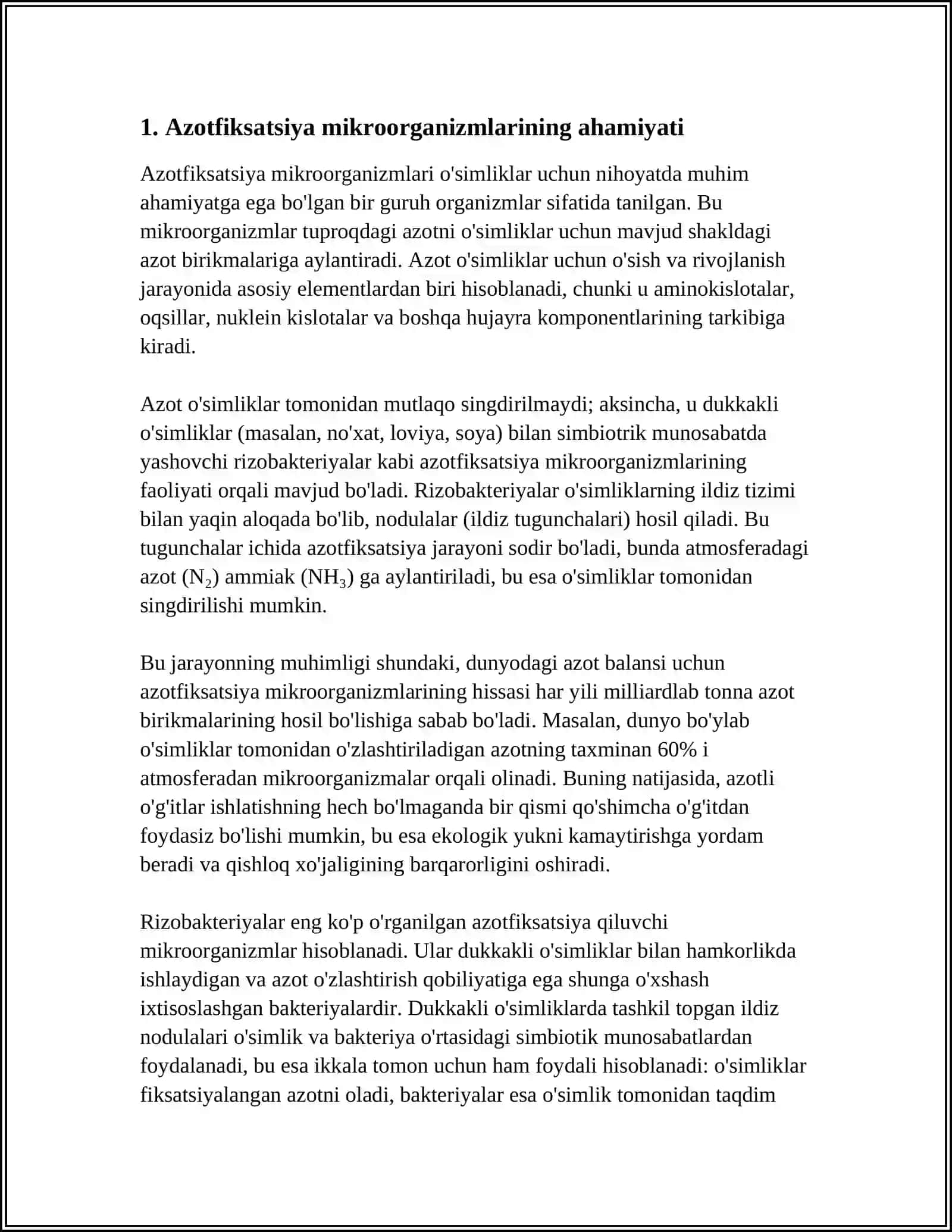 MIKROORGANIZMLARNING QISHLOQ XO'JALIGIDA, O'SIMLIKLARNI HIMOYA QILISHDA QO'LLANILISHI 4