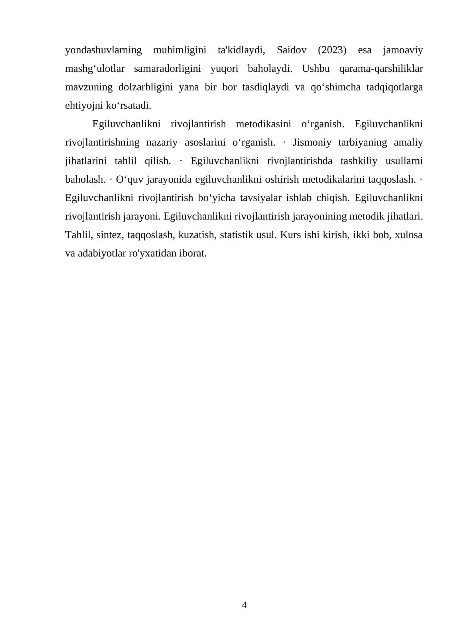 Jismoniy sifatlarni (egiluvchanlik) tarbiyalash metodikasi 4