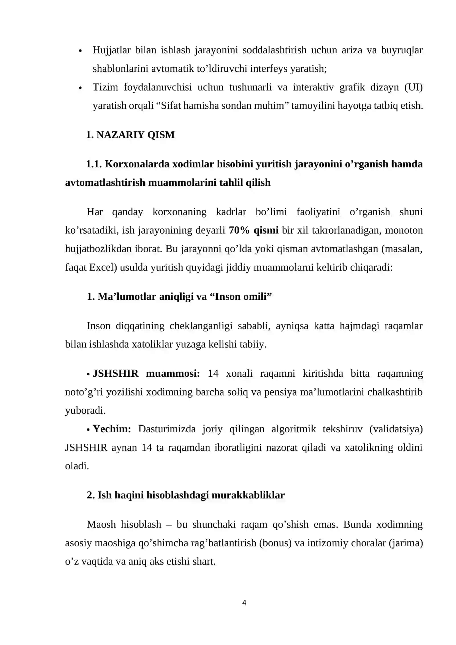 Visual Studio muhitida Kurs ishi | KORXONA XODIMLARI MA’LUMOTLAR, MAOSHLAR, VA HUJJATLARNI YURITISH 4