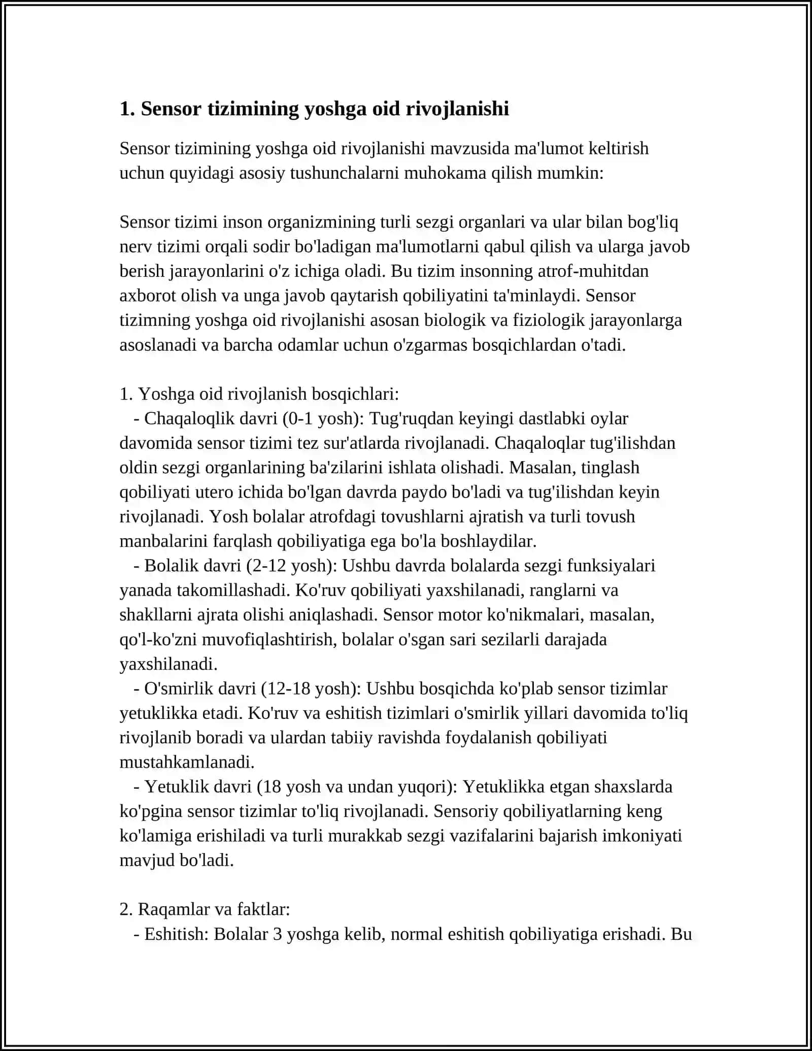 SENSOR TIZIMINING YOSHGA OID FIZIOLOGIYASI VA GIGIYENASI 4