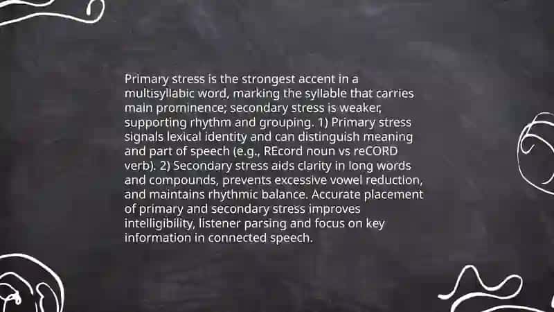 Stress in English words and why it matters for comprehension? 4