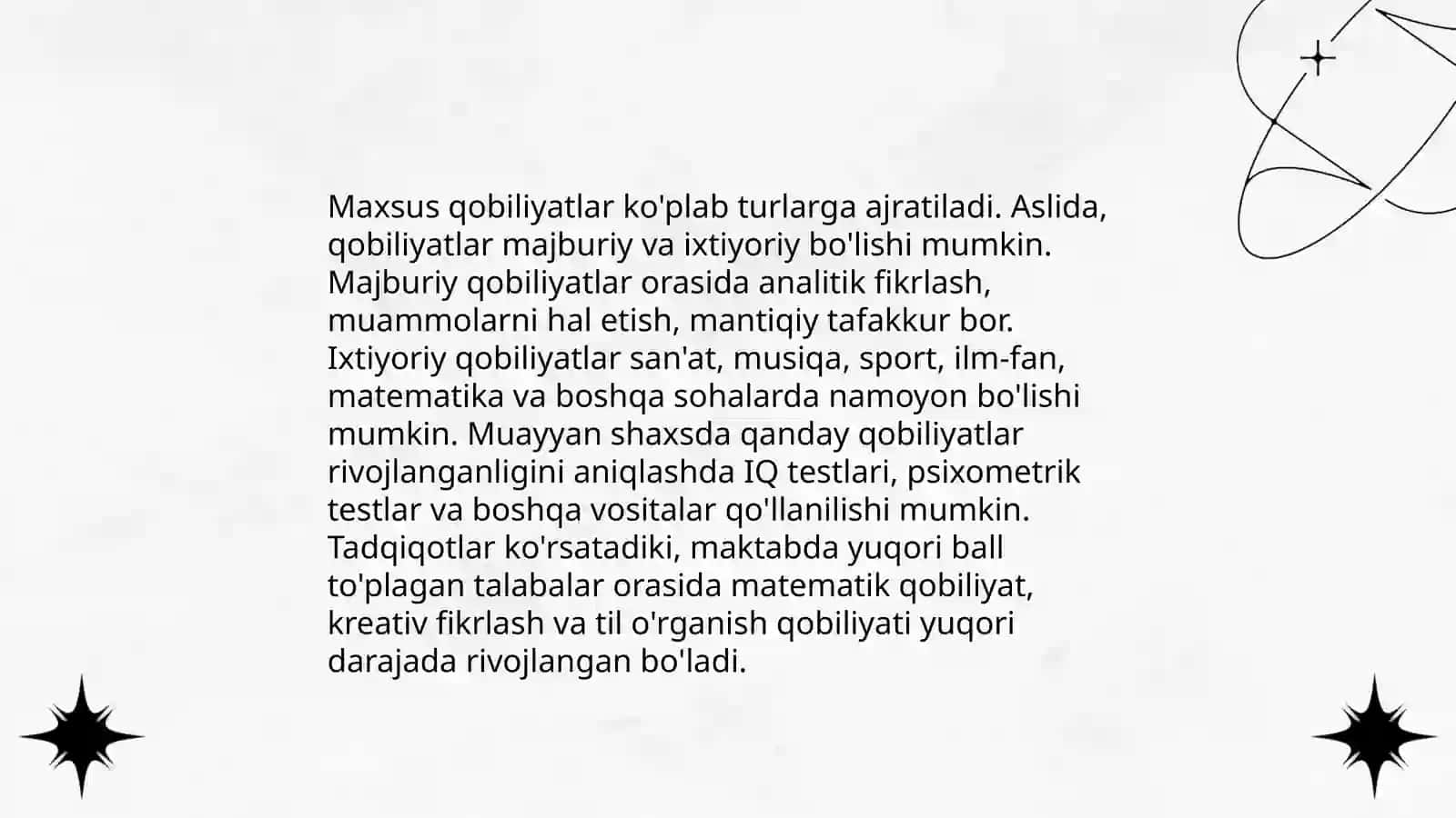 Umumiy va maxsus qobilyatlar 4