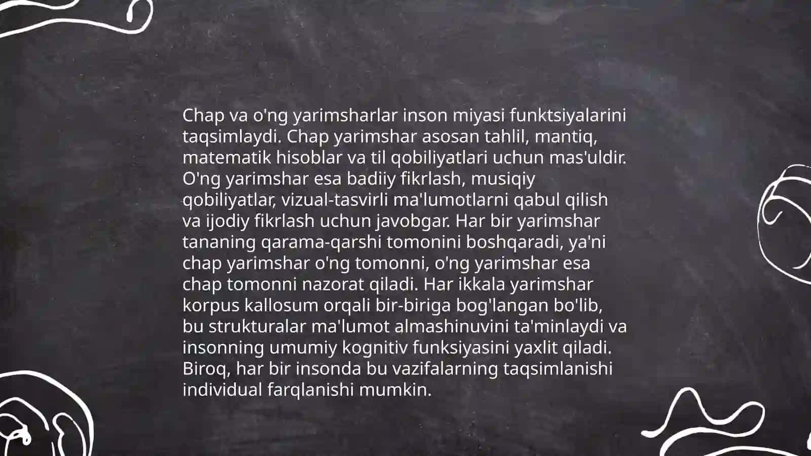 Bosh miya yarimsharlari funksional assimetriyasi diagnostikasi 4