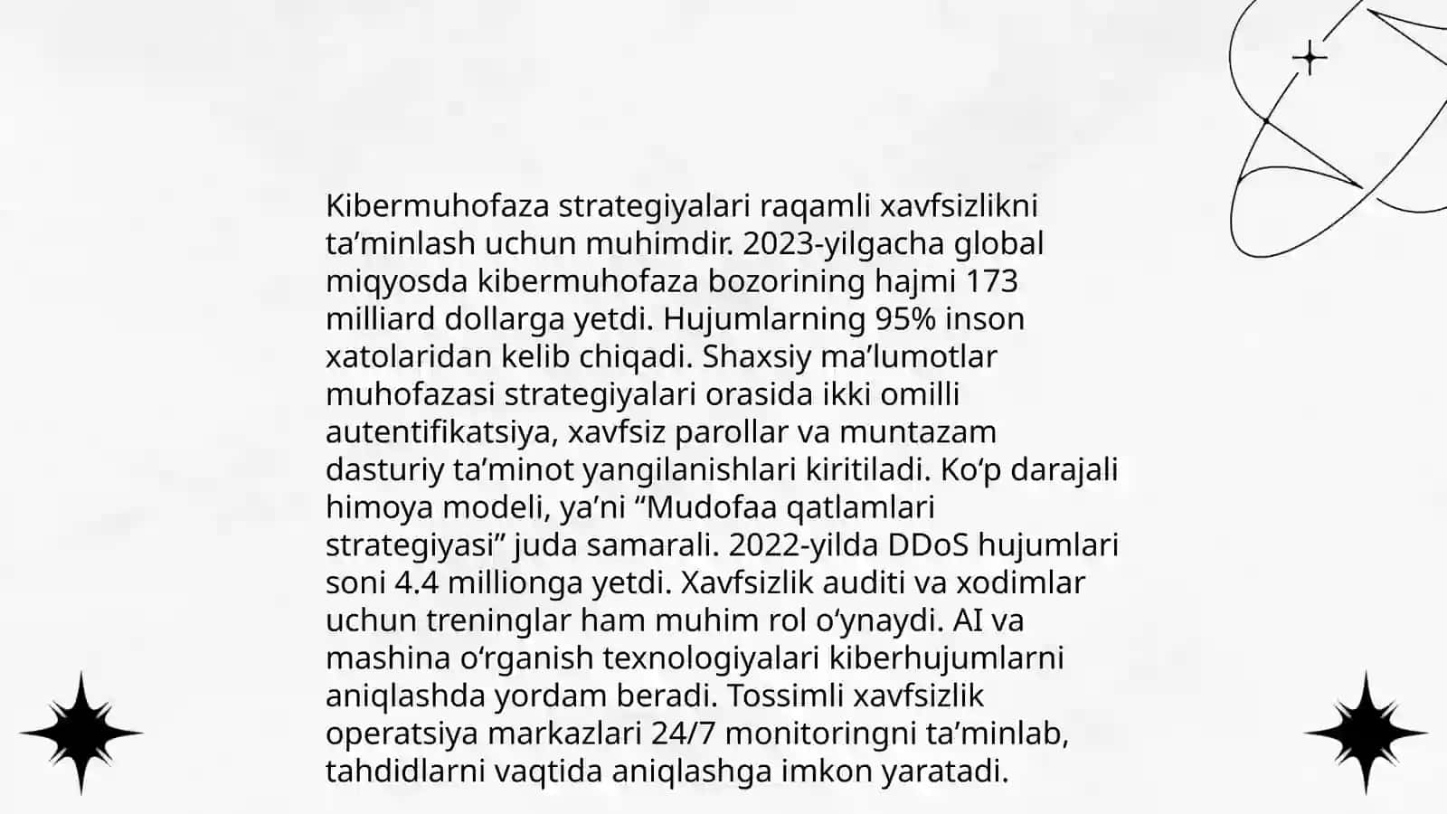 Xavfsizlik muammolari. Elektron xavfsizlik. Ma‘lumotlar xavfsizligi 4