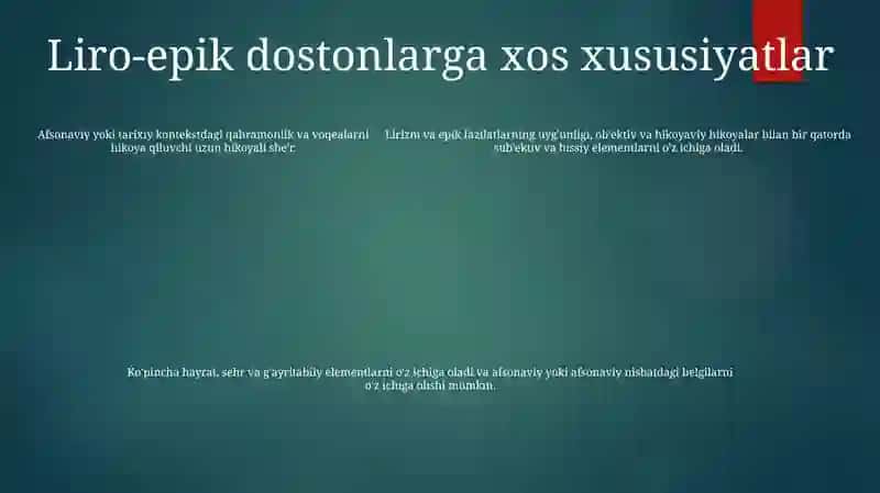 Liro-Epik Dostonlar 4