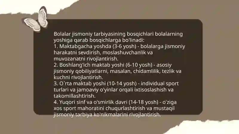 Bolalar jismoniy tarbiyasi fanidan taʼlim 4