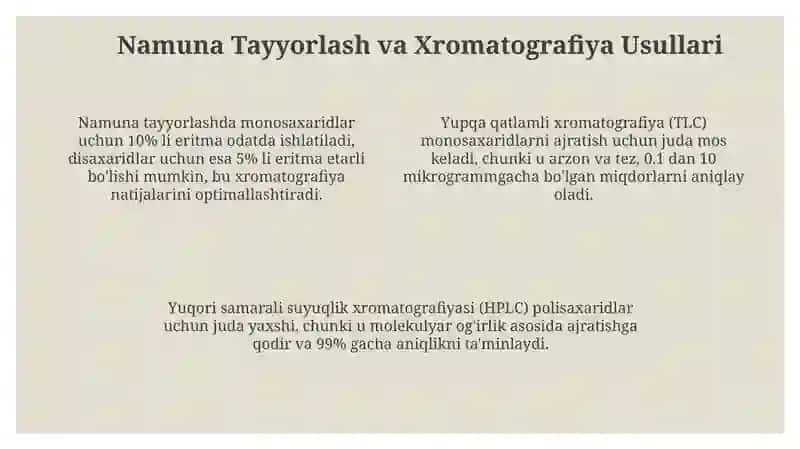 Monosaxaridlar, Disaxaridlar va Polisaxaridlar: Umumiy Testlar va Reaktivlar 4