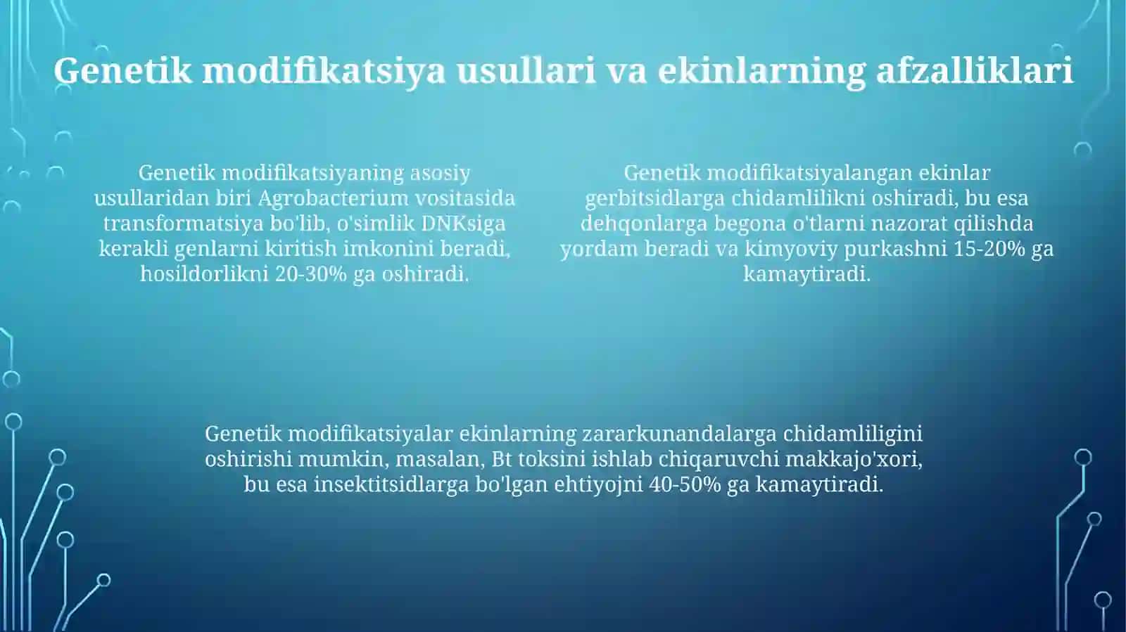 Genetik modifikatsiyalangan oziq-ovqat mahsulotlari 4