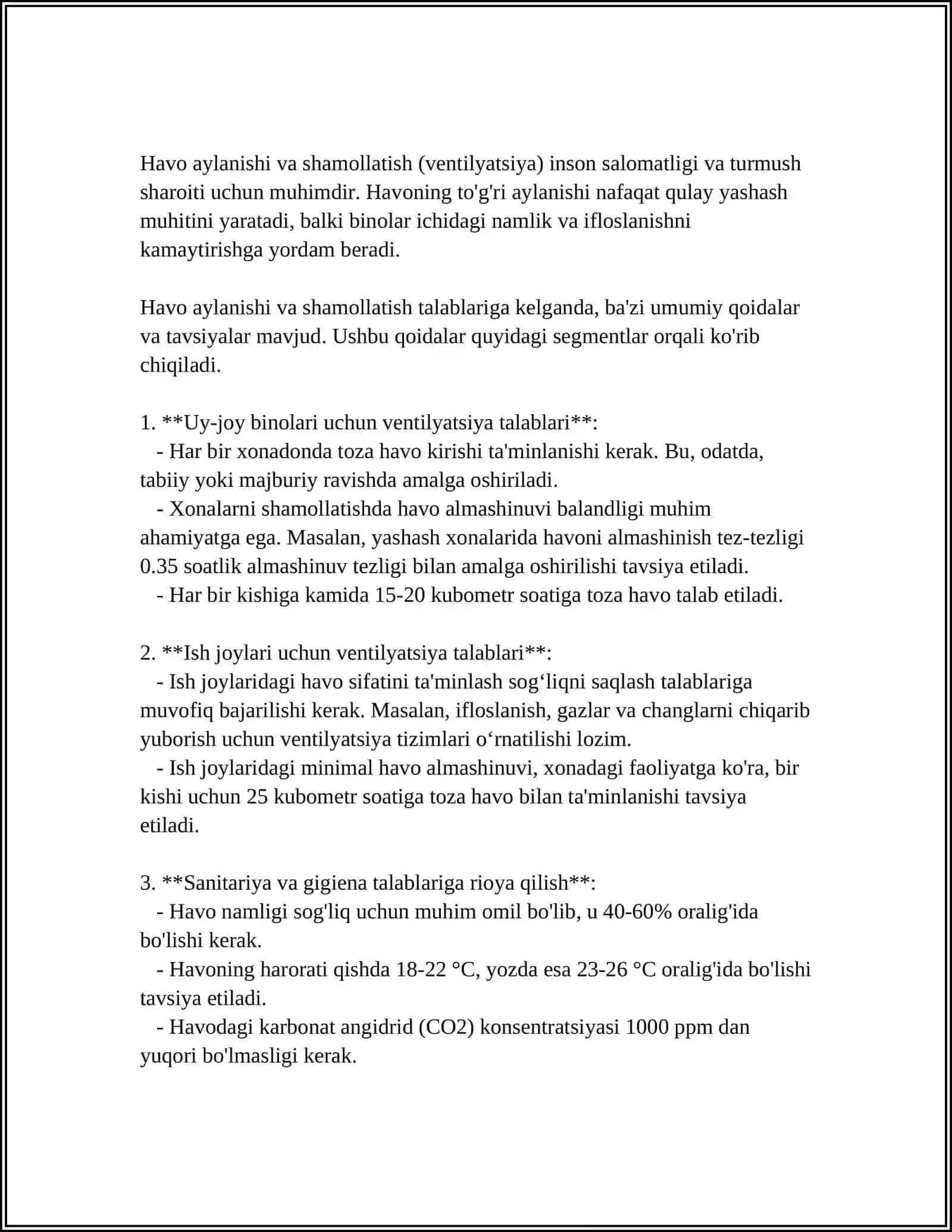 DARSGA QO'YILGAN GIGIYENIK TALABLAR 4