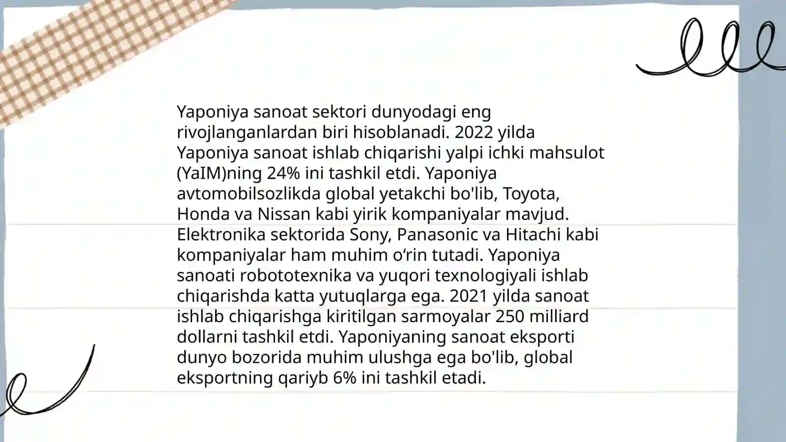 Yaponiya davlati iqtisodiyoti haqida malumotlar 4