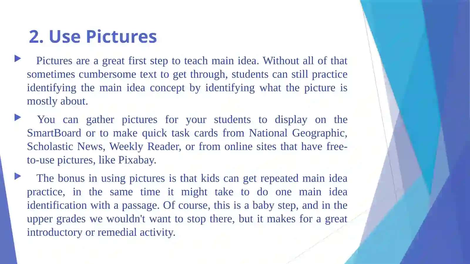 Tips for teaching main idea 4