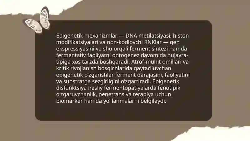 Ontogenezda fermentlar faolligini boshqarilishining ahamiyati 4