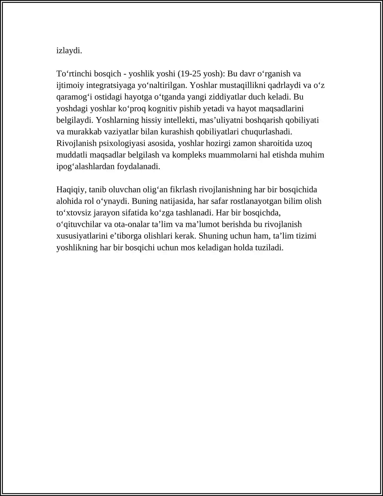 ÒQITISH VA TARBIYALASHNING PSIXOLOGIK JIHATLARI 4
