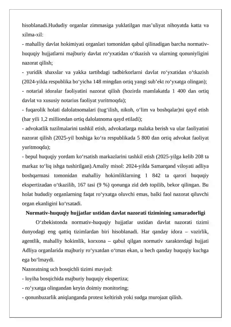 Adliya Organlarining Hujjatlari va Ularining Ijro Etilishi 4