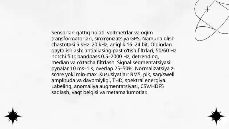 Elektr tarmoqlarida kuchlanish sag va swell hodisalarini bashoratlovchi intellektual model 4