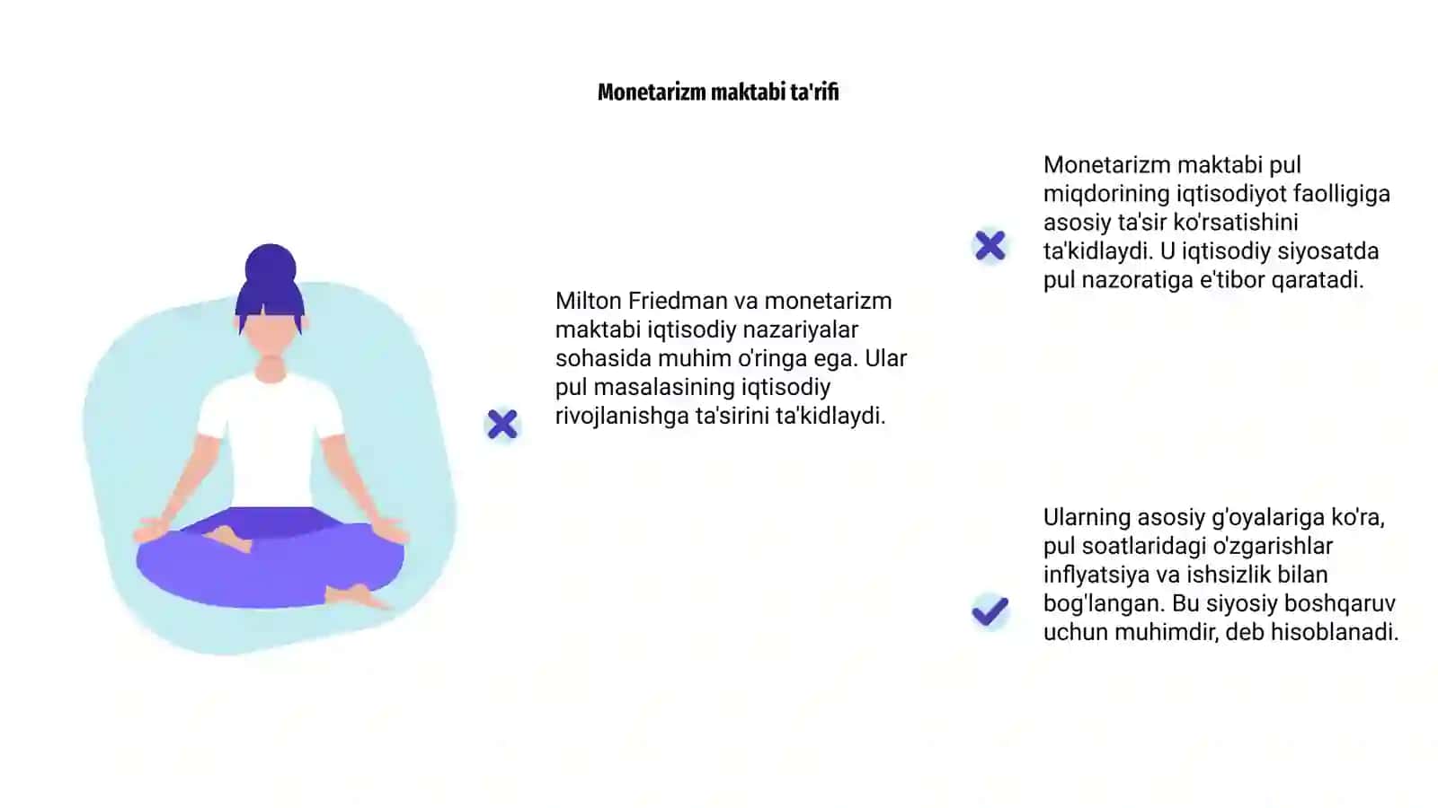 Milton Fridmen va monetarizm maktabning asosiy gʻoyalari 4