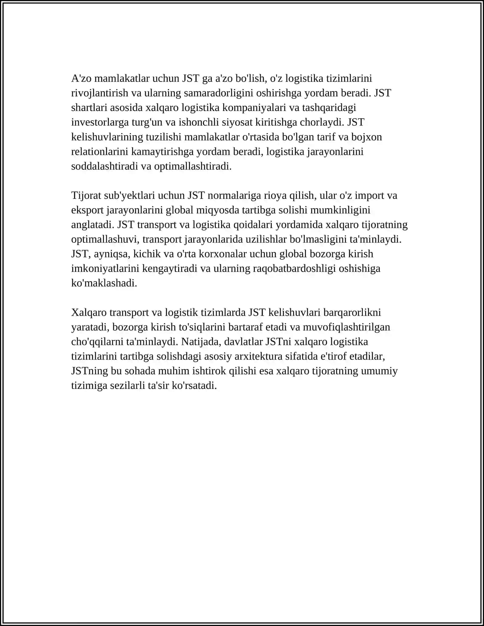 JAXON SAVDO TASHKILOTINING XALQARO LOGISTIKADAGI O’RNI 4