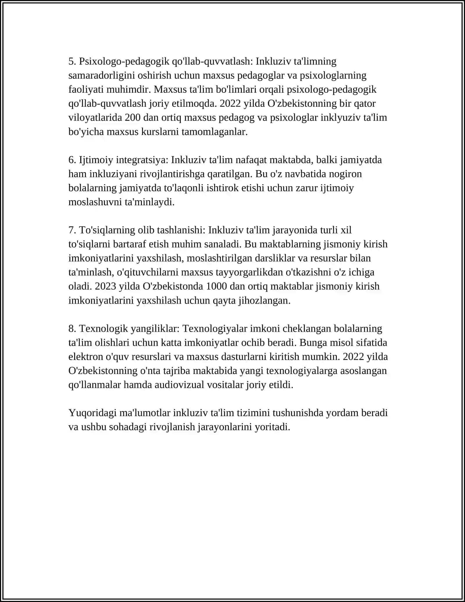 INKLYUZIV TA'LIM TIZIMIDA FAOLIYAT KO'RSATUVCHI RESURS O‘QITUVCHI VA IJTIMOIY PEDAGOGIKNI VAZIFALARI VA MAQSADLARI 4