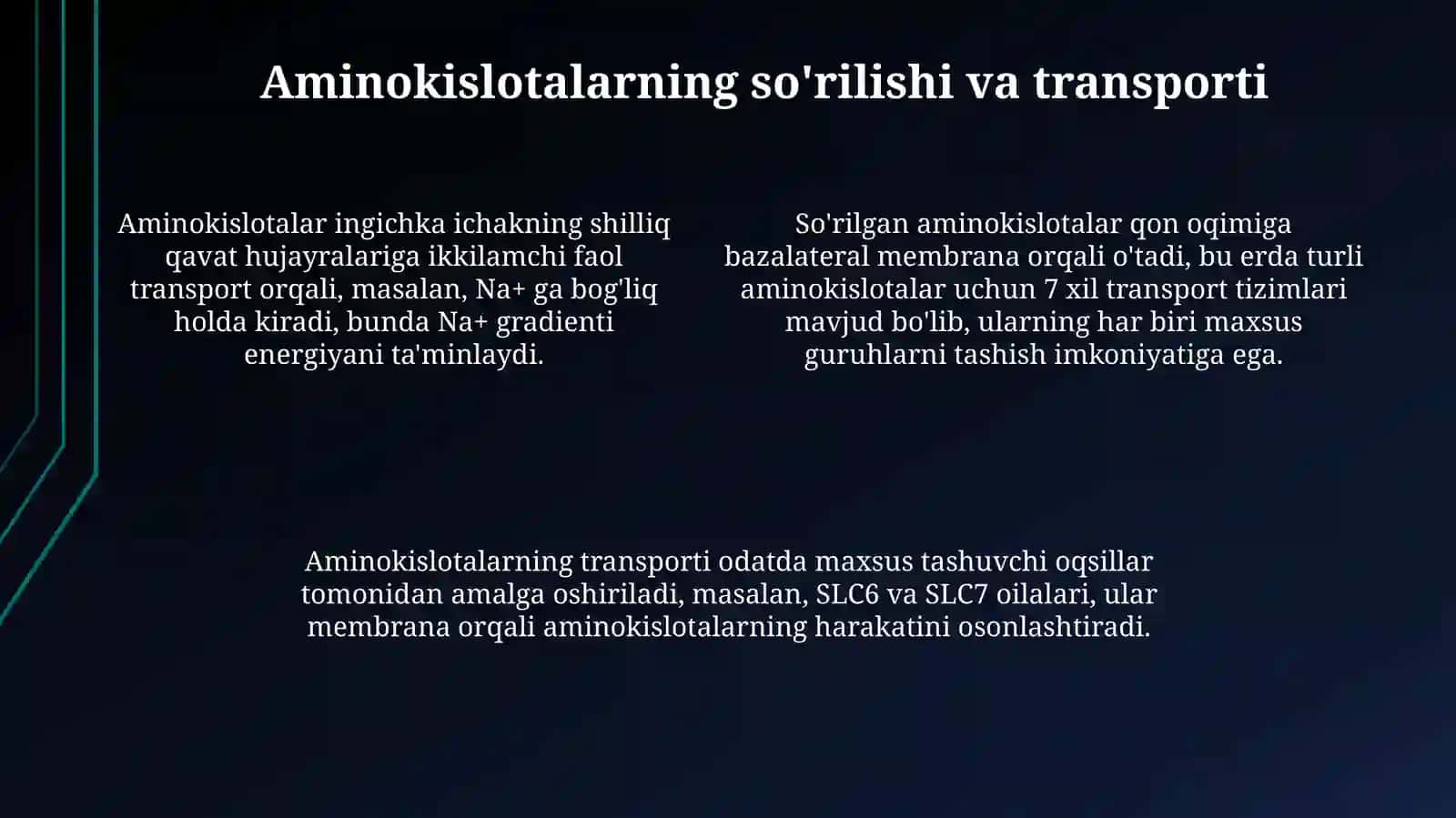 Odam organizmda oqsillarning biokimyoviy o’zgarishi 4