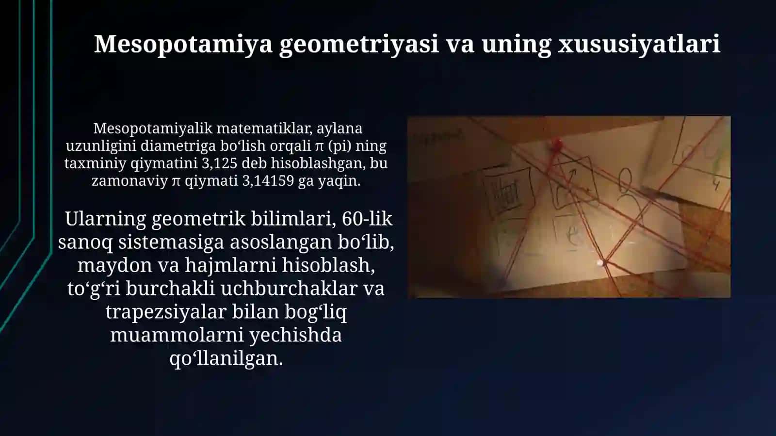 Geometriyaning vujudga kelishi xaqida qisqacha tarixiy maʼlimot 4