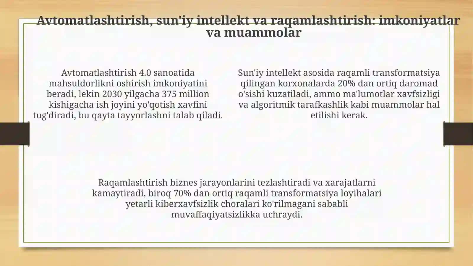 Texnik vositalarning rivojlanish tendensiyalari 4