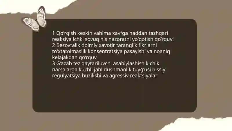 Akut va xronik stressning psixologik tavsifi 4