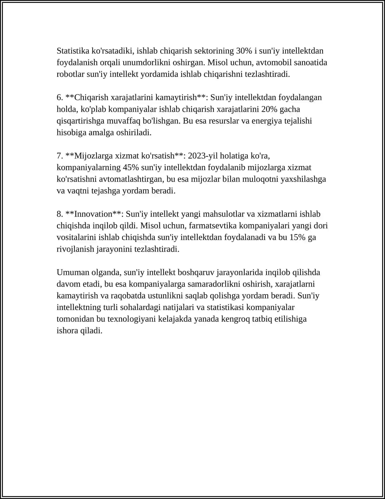 BOSHQARUVDA SUN’IY INTELLEKT VA MASHINAVIY O‘RGANISHNING O‘RNI 4