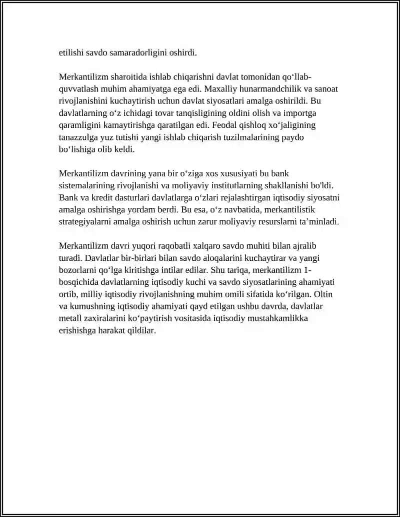 MERKANTELIZM TAʼLIMOTI 1- BOSQICH VAKILLARINING IQTISODIY GʻOYALARI 4