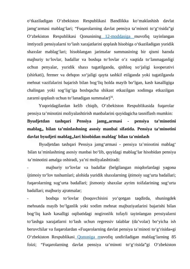 Pensiya ta’minotini moliyalashtirish manbalari 4