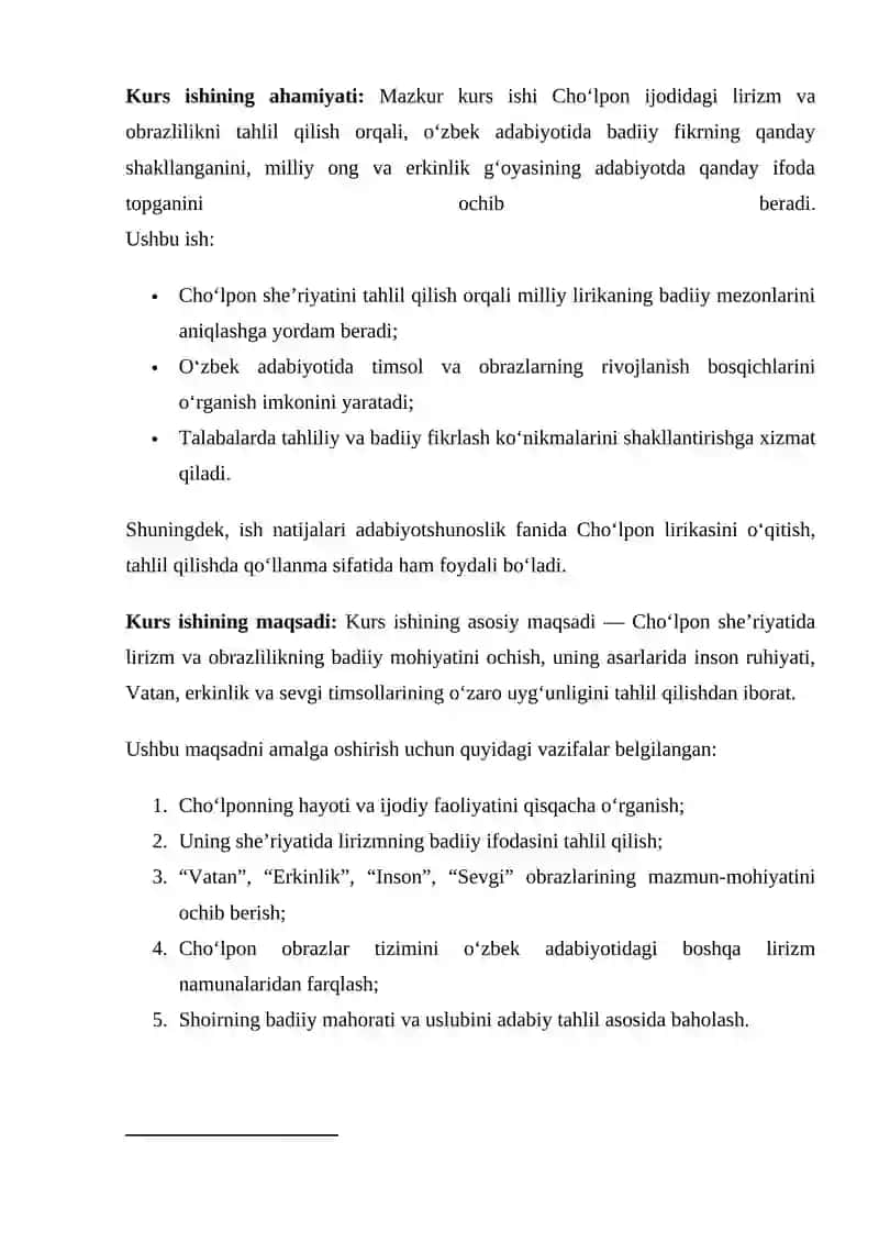Cho’lpon sheriyatida lirizm va obrazlilik 4