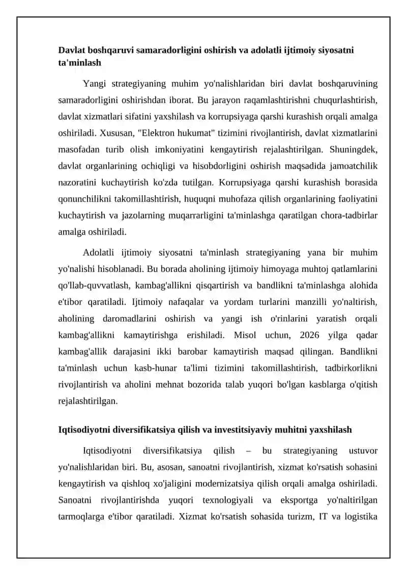 2022-2026 yilarga moljalangan yangi oʻzbek taraqiyot strategiyasi mazmuni va ustuvor yonaliwlari 4