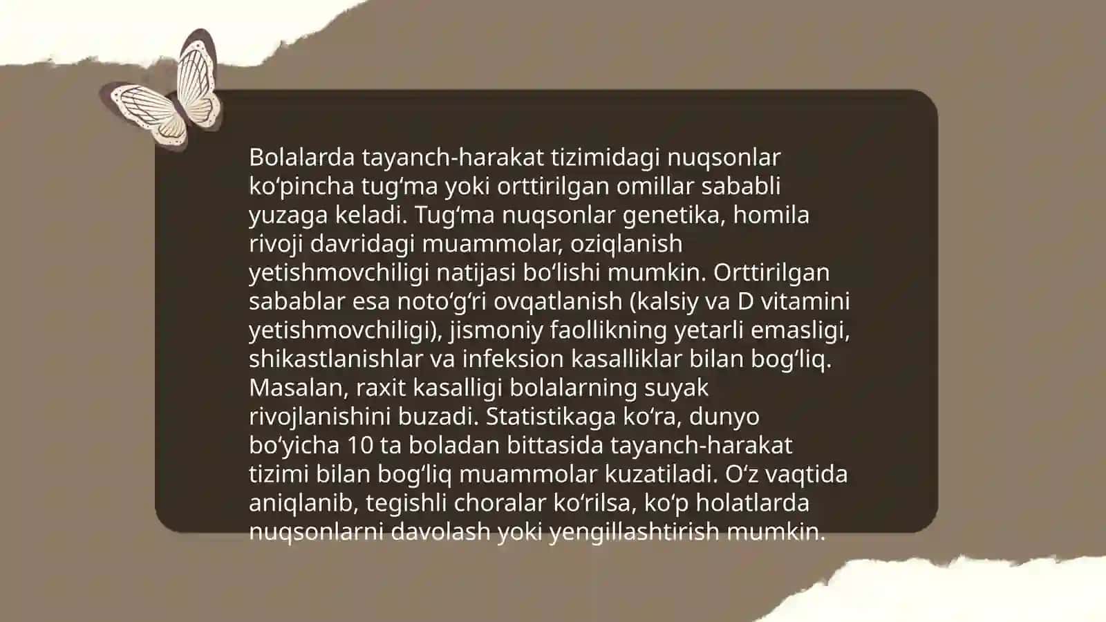 Tayanch harakat tizimida nuqsoni boʻlgan bolalar rivojlanishining oʻziga xos xususiyatlari 4