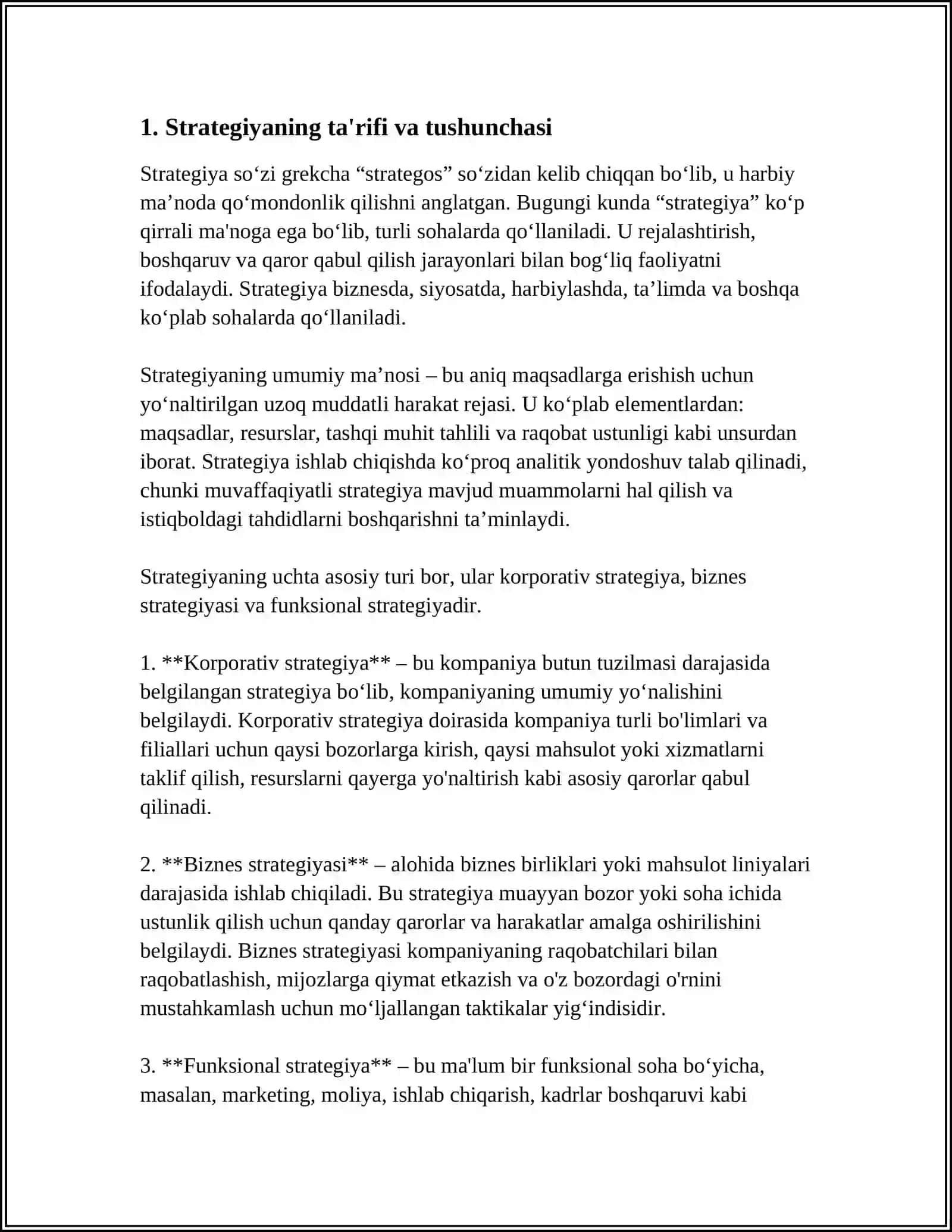 STRATEGIYA TUSHUNCHASI VA UNING NAZARIY ASOSLARI 4