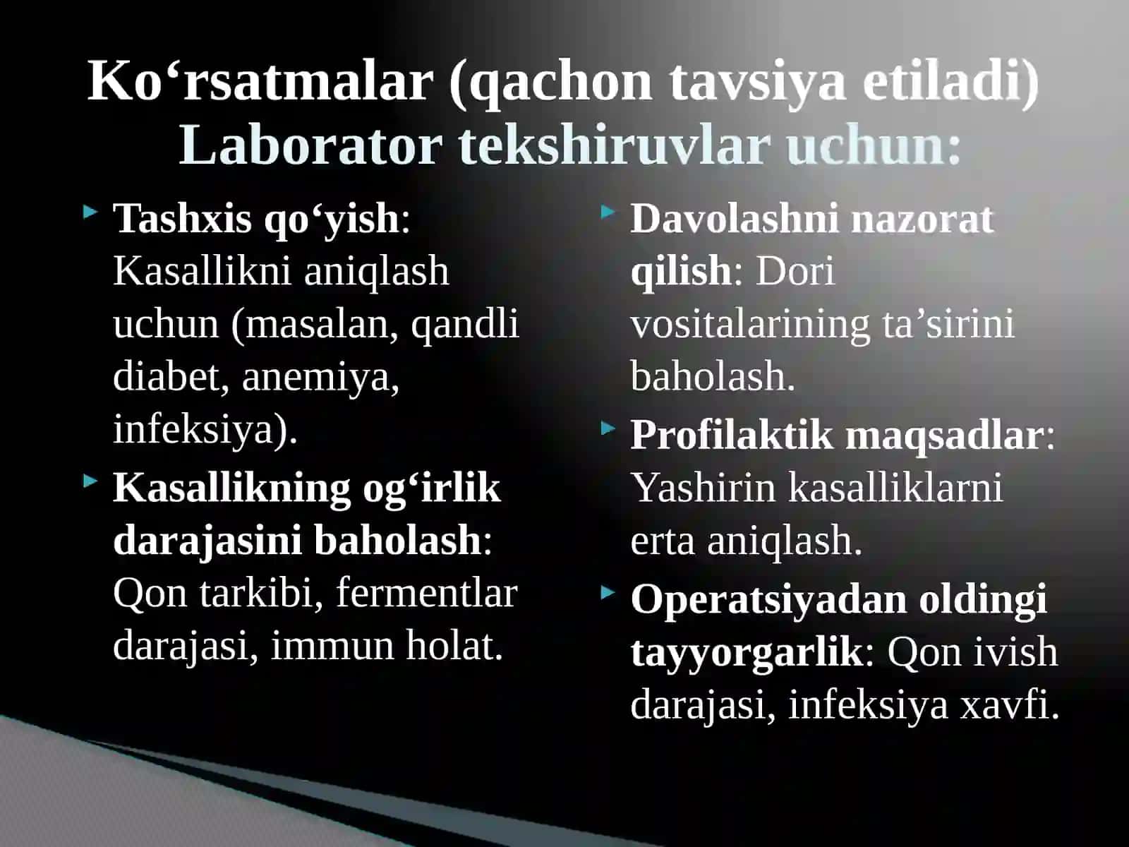 Laborator va instrumental tekshiruvlar 4