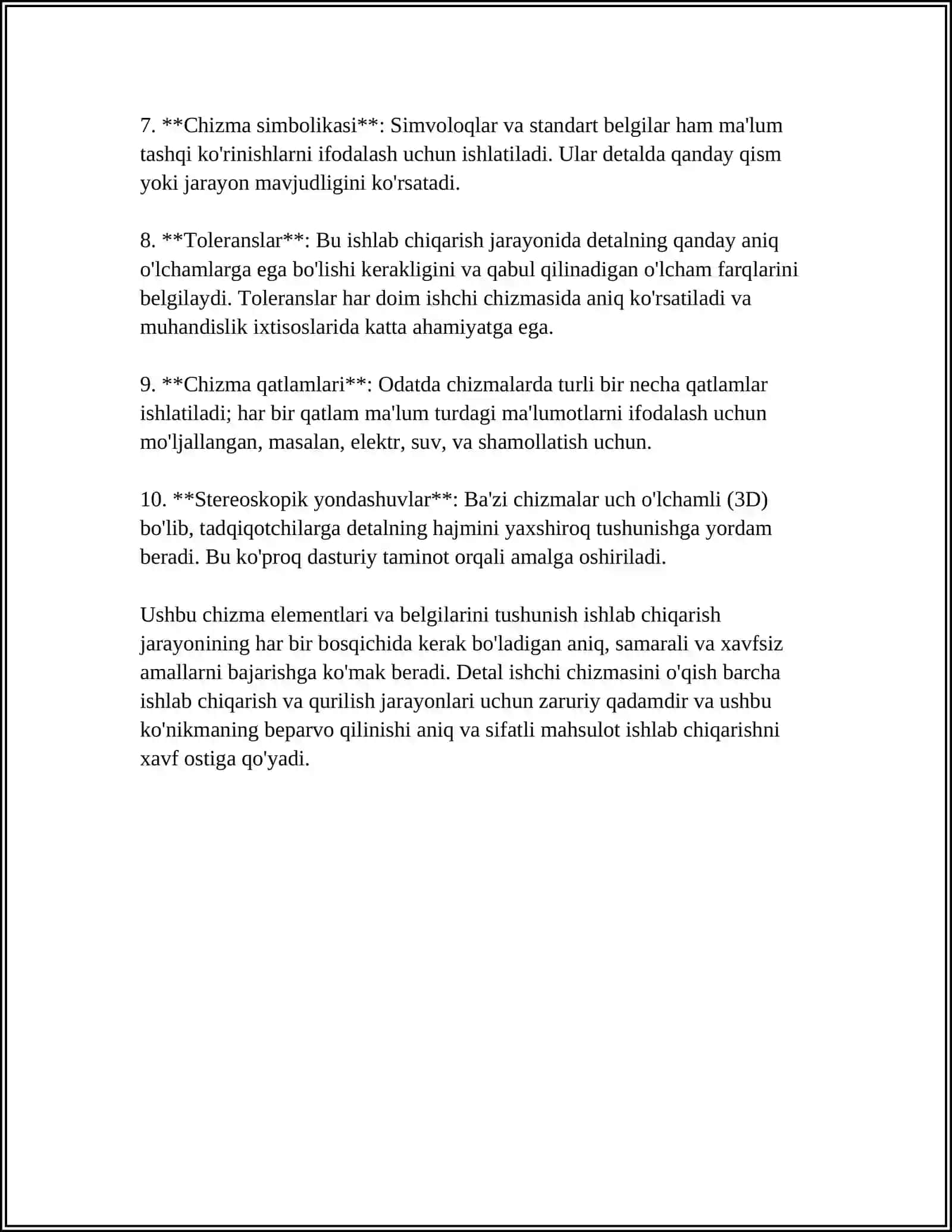 DETAL ISHCHI CHIZMASINI TEXNOLOGIK TAHLILI 4