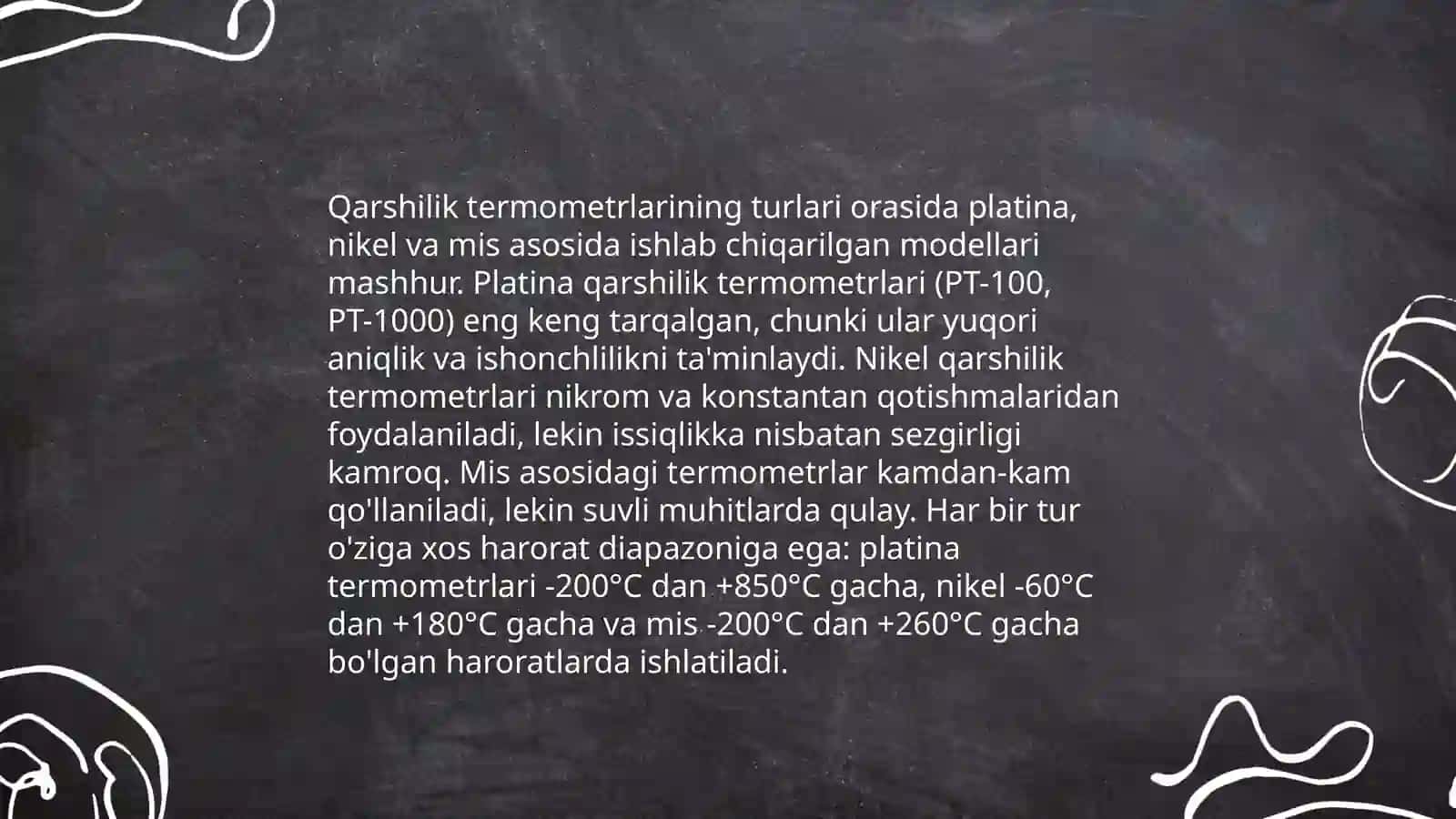 Qarshilik termometrlari 4