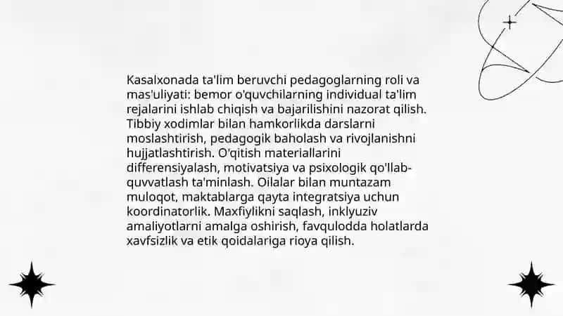 Gospital pedogogikasining nazariy asoslari va tamoyillari 4