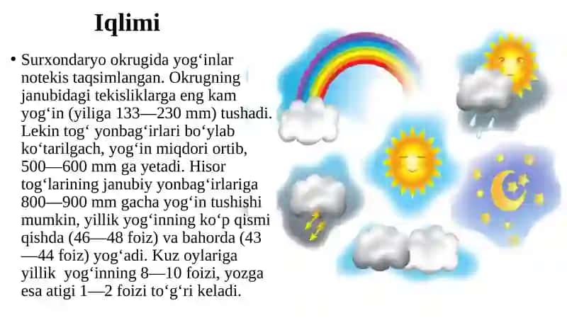57-IQLIMI, SUVLARI, TUPROQLARI VAHAYVONOT DUNYOSI 4
