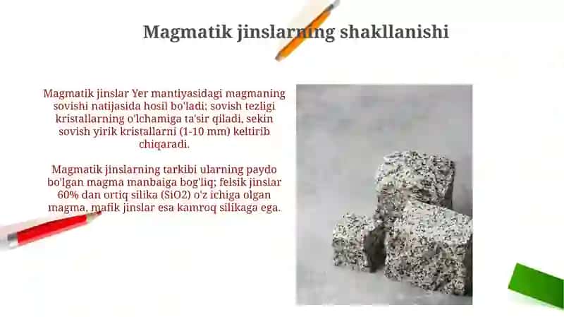 Magmatik tog' jinslari va ularning qurilish xossalari 4