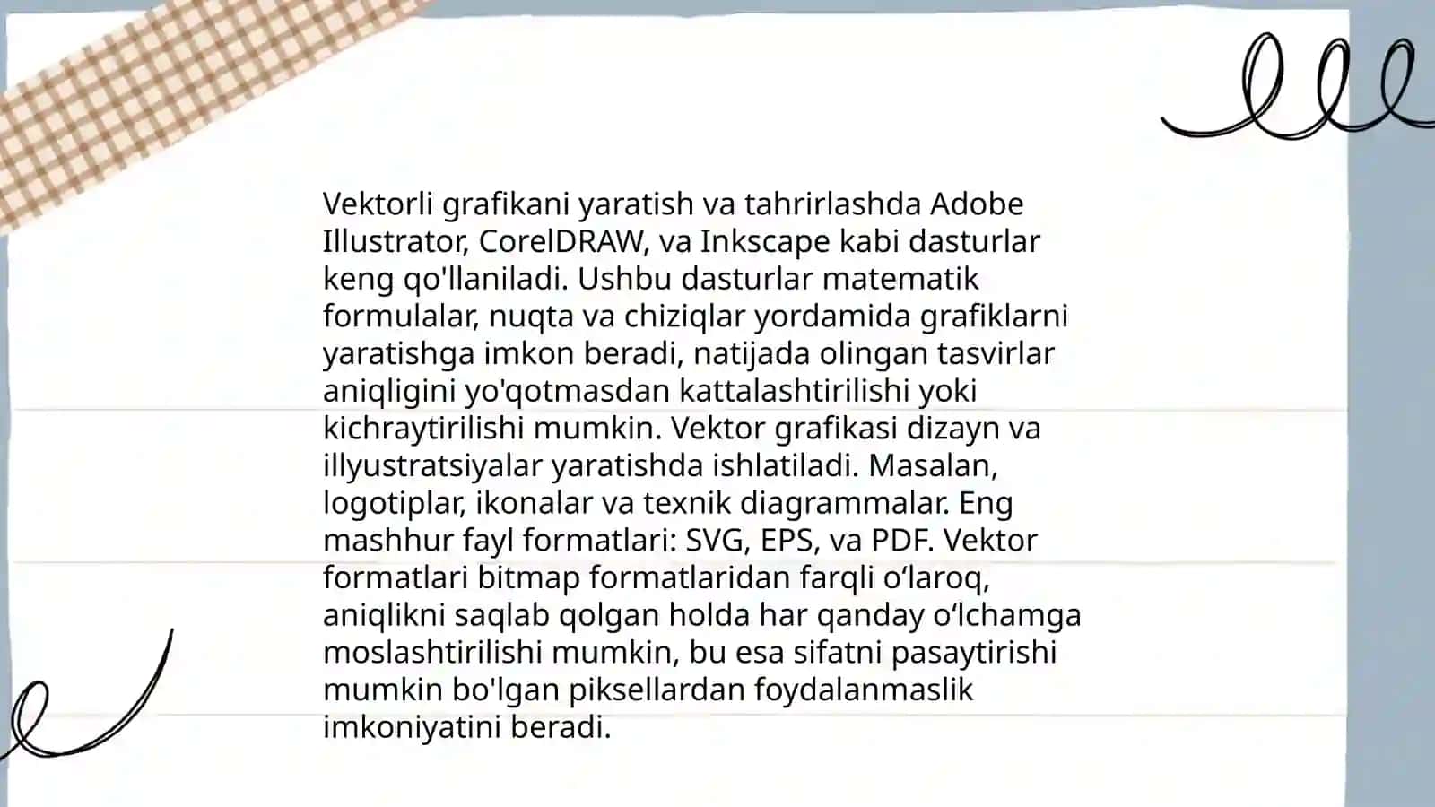 Kompyuter grafikasi turlari: vektorli, rastrli, fraktal, 3D-grafika 4
